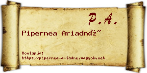 Pipernea Ariadné névjegykártya